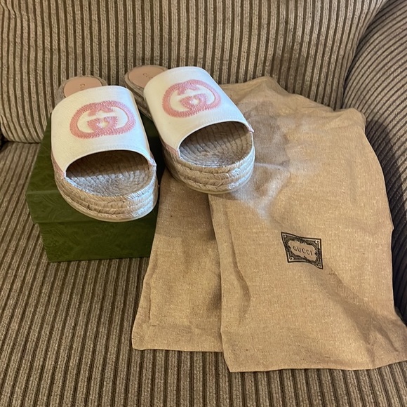Authentic Brand New Gucci Pilar GG Double Stack Espadrilles 🤩 - Picture 6 of 6